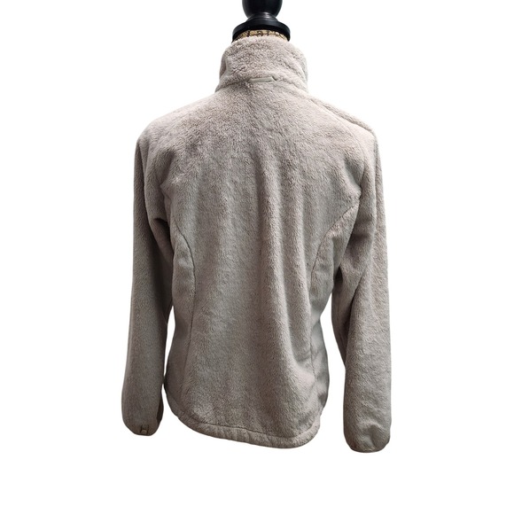 The North‎ Face Fuzzy Fleece Jacket Womens M Beige Zip Up Casual Outerwear - Picture 4 of 8